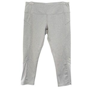 MPG Sport Gray Cropped Leggings w/ Mesh Detail - Women’s Medium